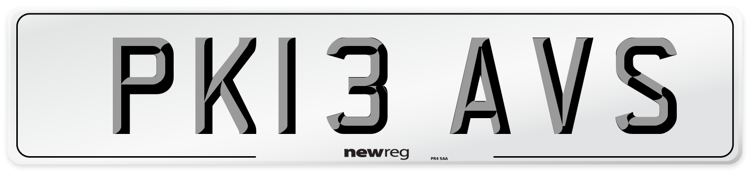 PK13 AVS Number Plate from New Reg